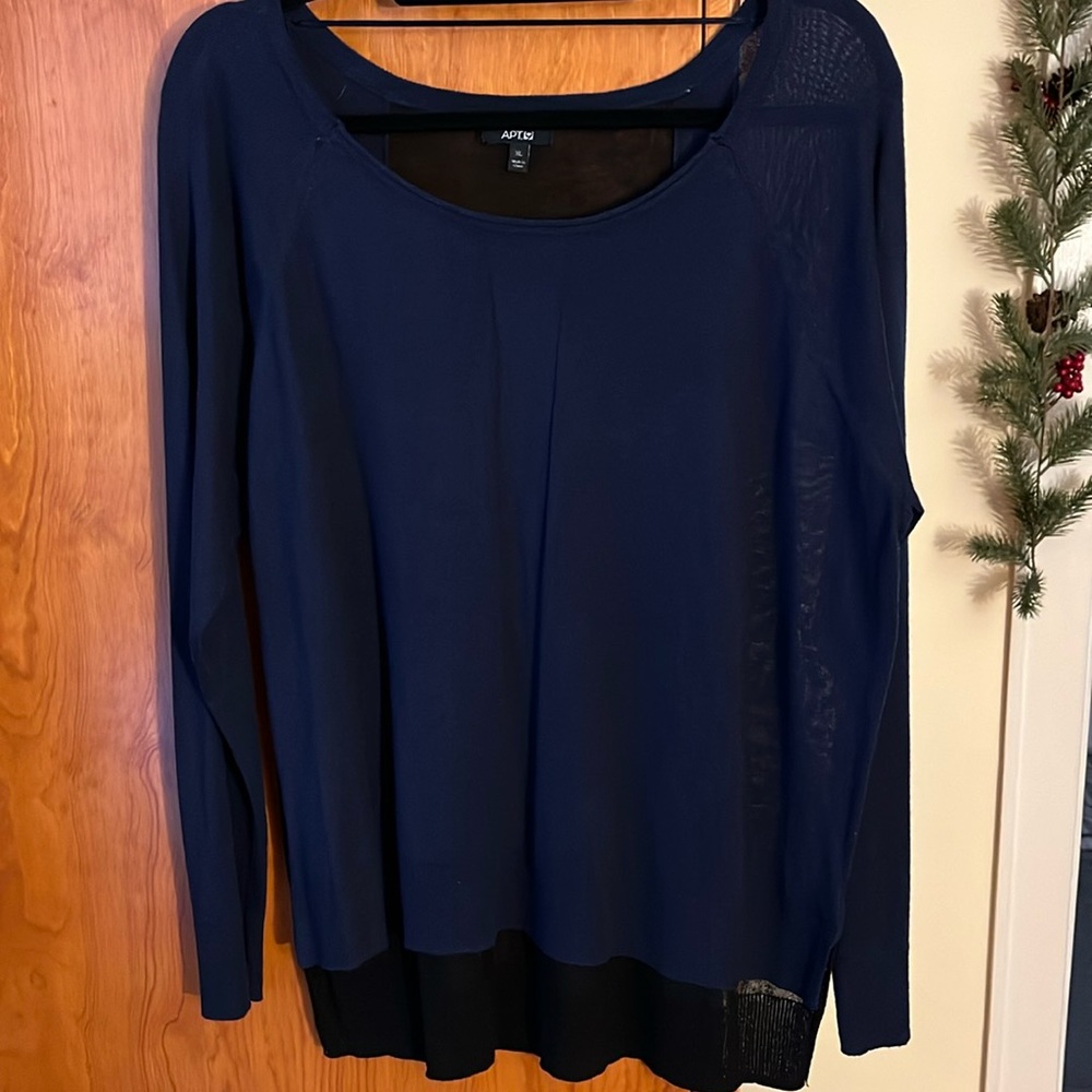 Apt9 XL blue and black sweater in very good condition